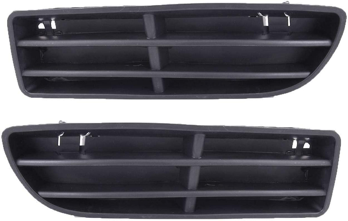 DAT AUTO PARTS Front Right Passenger & Left Driver Side Bumper Fog Light Cover Set Of 2 Replacement For 1999 - 2007 Volkswagen Jetta Black Textured...