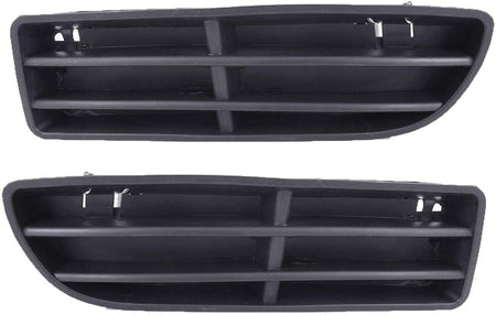 DAT AUTO PARTS Front Right Passenger & Left Driver Side Bumper Fog Light Cover Set Of 2 Replacement For 1999 - 2007 Volkswagen Jetta Black Textured...