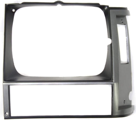 DAT AUTO PARTS Front Left Driver Side Head Light Door Bezel Replacement for 84-90 Jeep Cherokee Black and Gray Smooth CH2512108 55000683