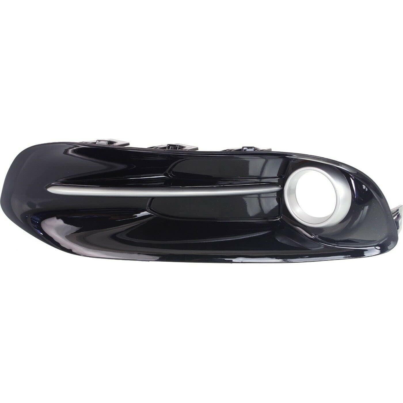 DAT AUTO PARTS Front Left Driver Side Bumper Fog Light Cover Trim Bezel Insert Replacement For 2013-2016 Dodge Dart Glossy Black Smooth Plastic wit...