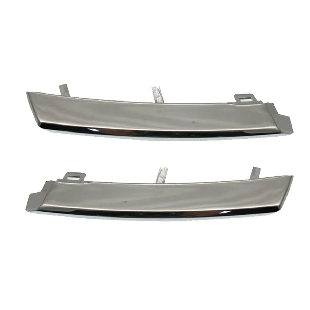DAT AUTO PARTS Front Right Passenger & Left Driver Side Upper Bumper Cover Grille Molding Bracket Replacement For 2007 - 2009 Honda CR-V Chrome Smo...