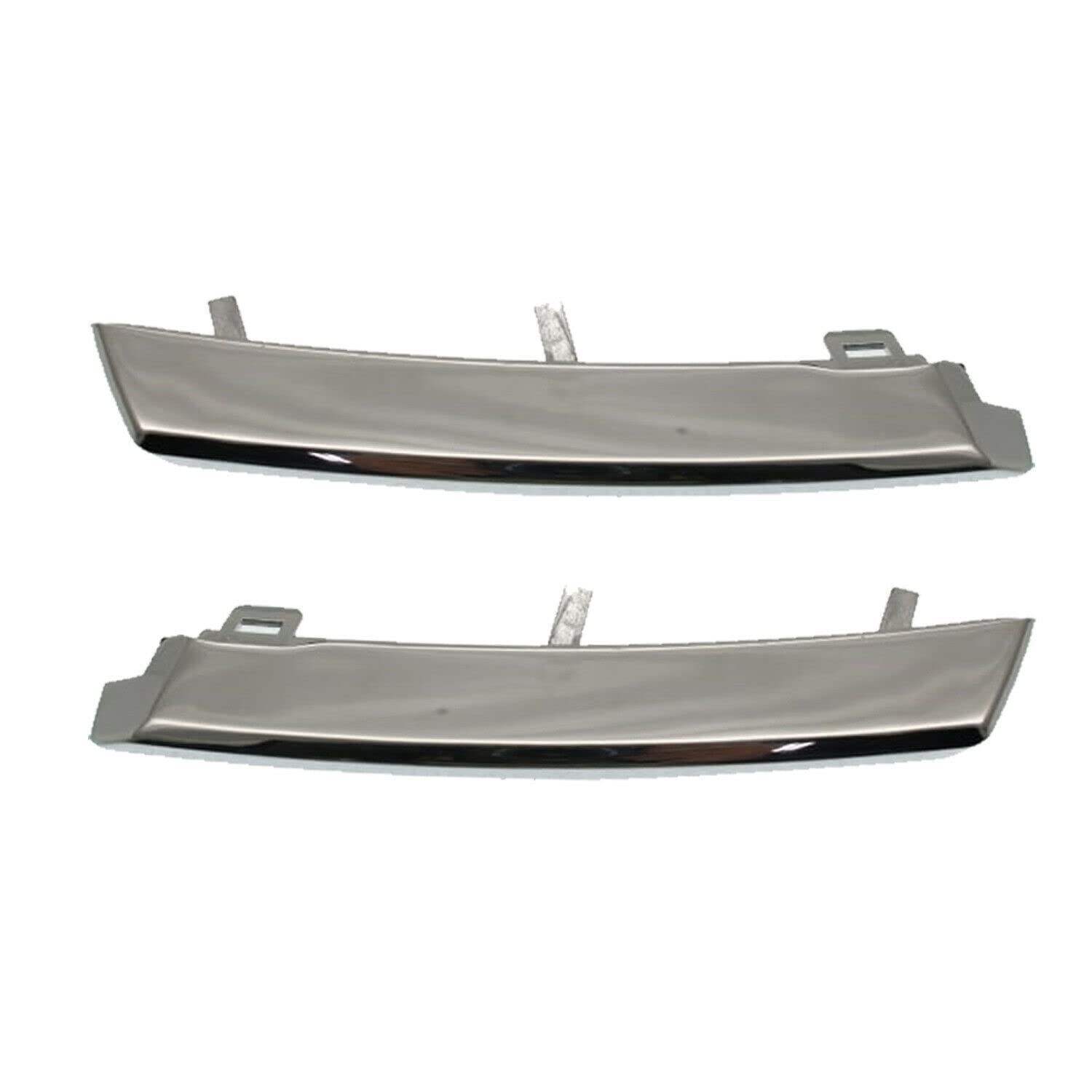 DAT AUTO PARTS Front Right Passenger & Left Driver Side Upper Bumper Cover Grille Molding Bracket Replacement For 2007 - 2009 Honda CR-V Chrome Smo...