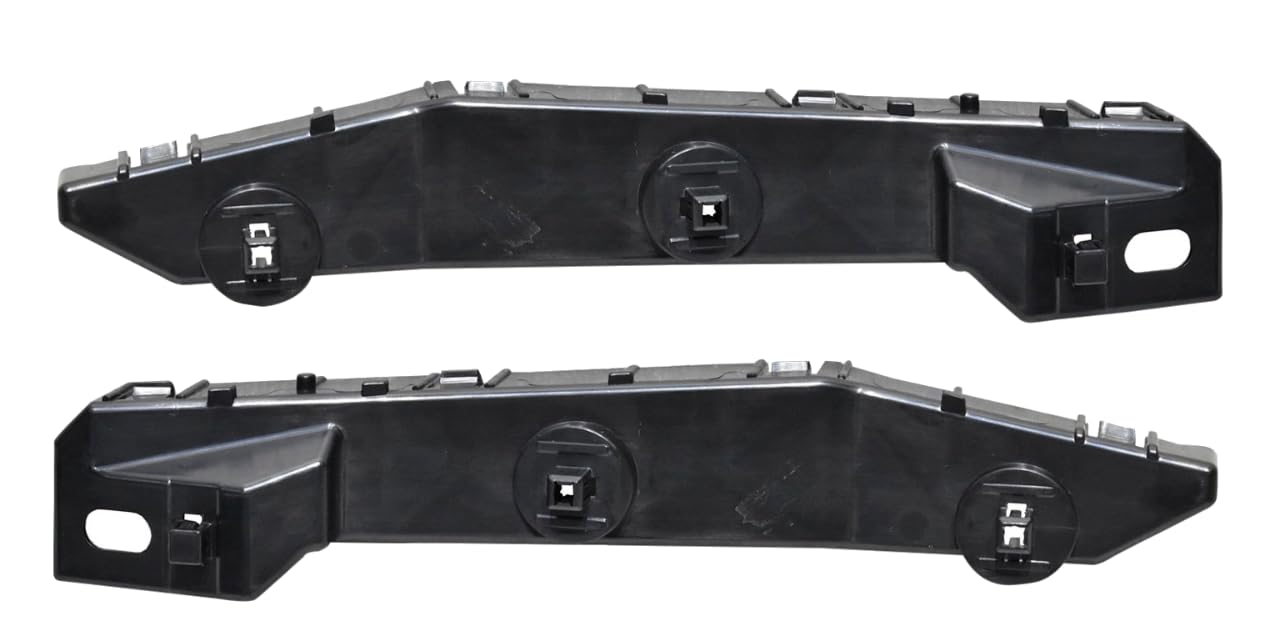 DAT AUTO PARTS Front Left Driver & Right Passenger Side Outer Bumper Cover Bracket Pair Set Replacement For 2008 - 2013 Nissan Rogue White Textured...