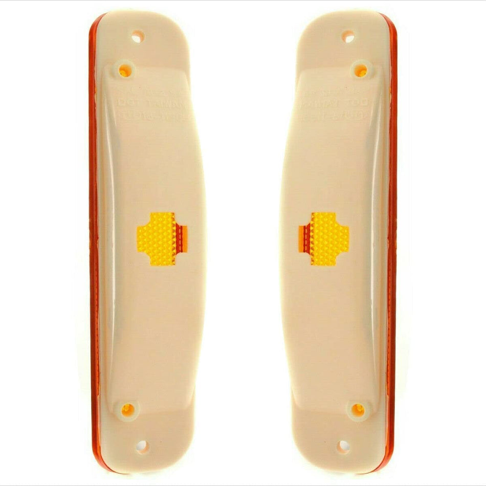 Front Left Driver & Right Passenger Side Pair Reflector Parking Light Marker Lamp Replacement Set for 1973-1980 Chevy Blazer Suburban GMC Jimmy Pic...