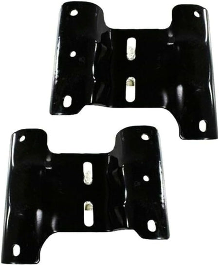 Front Right Passenger and Left Driver Side Bumper Cover Mounting Plate Bracket Retainer SET of 2 Replacement For 1997-2003 Ford F150 Black Steel FO...