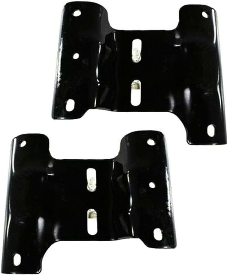 Front Right Passenger and Left Driver Side Bumper Cover Mounting Plate Bracket Retainer SET of 2 Replacement For 1997-2003 Ford F150 Black Steel FO...