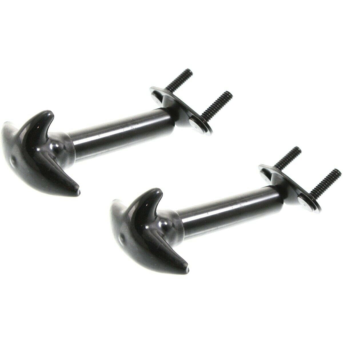 DAT AUTO PARTS Left Driver and Right Passenger Set of 2 Hood Latch Bracket Catch Lock Replacement Pair for 1987-1995 Jeep WRANGLER/SAHARA Black Smo...