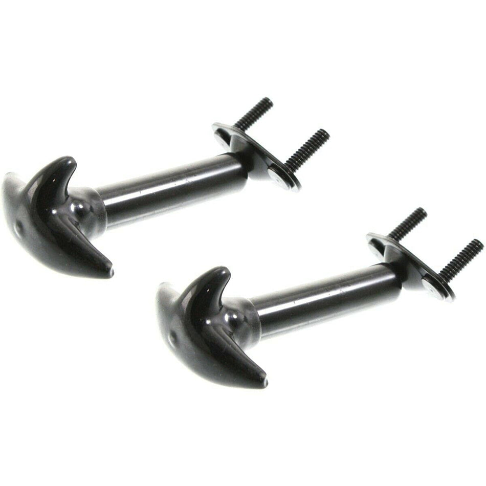 DAT AUTO PARTS Left Driver and Right Passenger Set of 2 Hood Latch Bracket Catch Lock Replacement Pair for 1987-1995 Jeep WRANGLER/SAHARA Black Smo...
