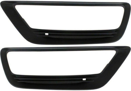 Front Left Driver & Right Passenger Set Bumper Insert Fog Light Cover Bezel Trim Molding Pair Replacement for 2013 2014 2015 Honda Accord Sedan Bla...