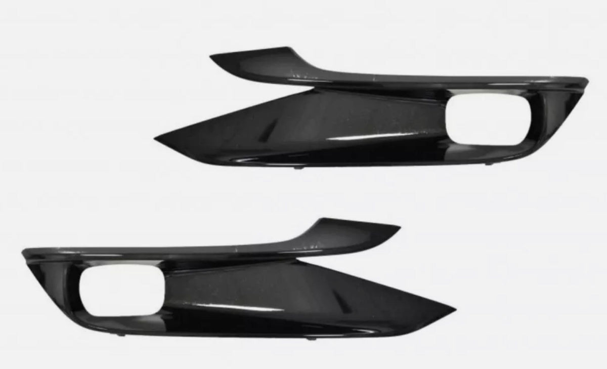 DAT AUTO PARTS Front Driver Passenger Side Cover Grille Molding Insert Trim Set of 2 Replacement For 2021-2022 Toyota Sienna XSE Models Gloss Black...