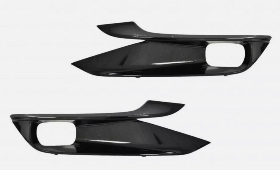DAT AUTO PARTS Front Driver Passenger Side Cover Grille Molding Insert Trim Set of 2 Replacement For 2021-2022 Toyota Sienna XSE Models Gloss Black...