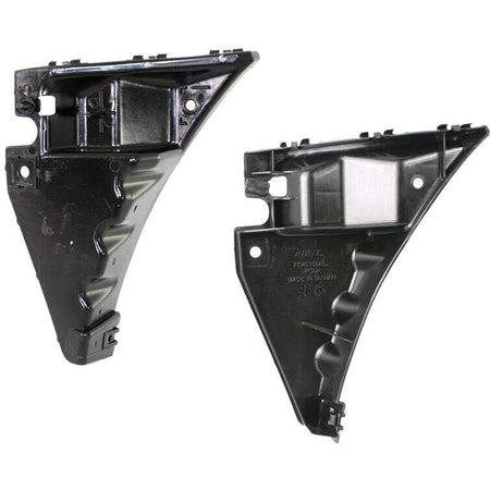 Front Left Driver & Right Passenger Side Bumper Support Retainer Bracket Set Of 2 Replacement For 2010-2014 Ford Mustang Black Textured Made of Pla...