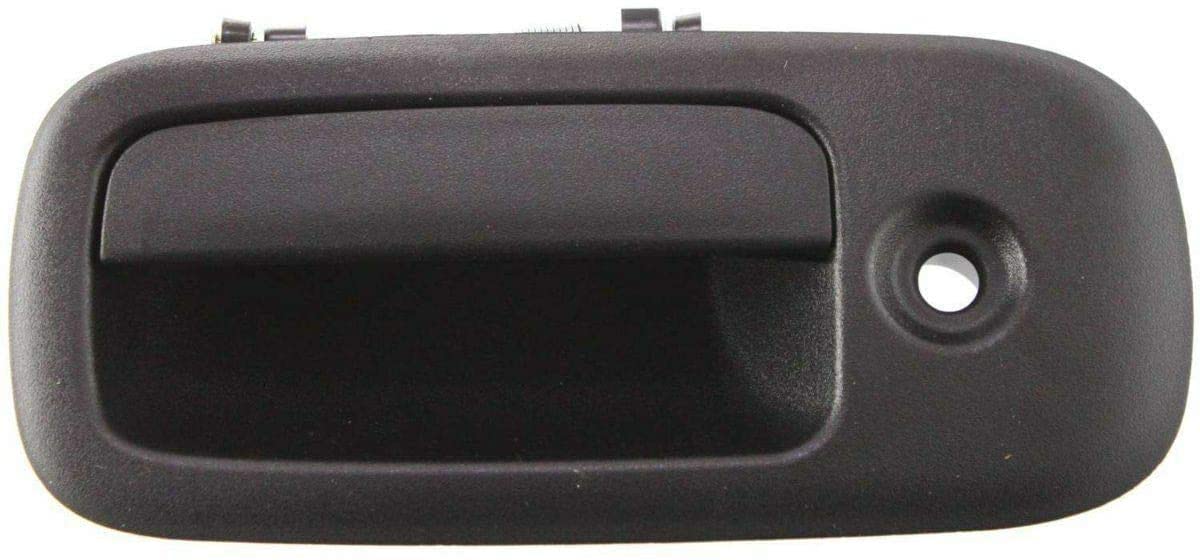DAT AUTO PARTS Front Left Driver Side Exterior Door Handle with Keyhole Replacement for 2003-2009 Chevrolet Express Van Black Textured Plastic GM13...