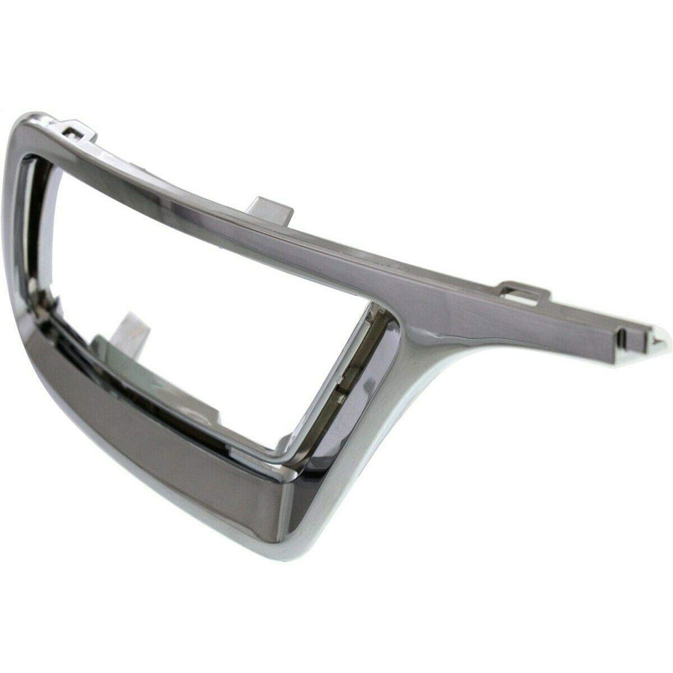 DAT AUTO PARTS Front Left Driver Side Fog Light Trim Molding Bumper Insert Replacement For 2010 2011 2012 Lincoln MKZ Chrome Silver Smooth Plastic ...
