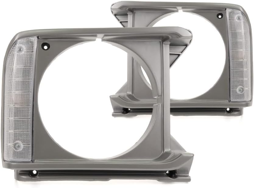 DAT AUTO PARTS Front Left Driver & Right Passenger Set Of 2 Headlight Door Bezel Cover Side Lamp Grille Trim Pair Replacement for 1979-1981 Toyota ...