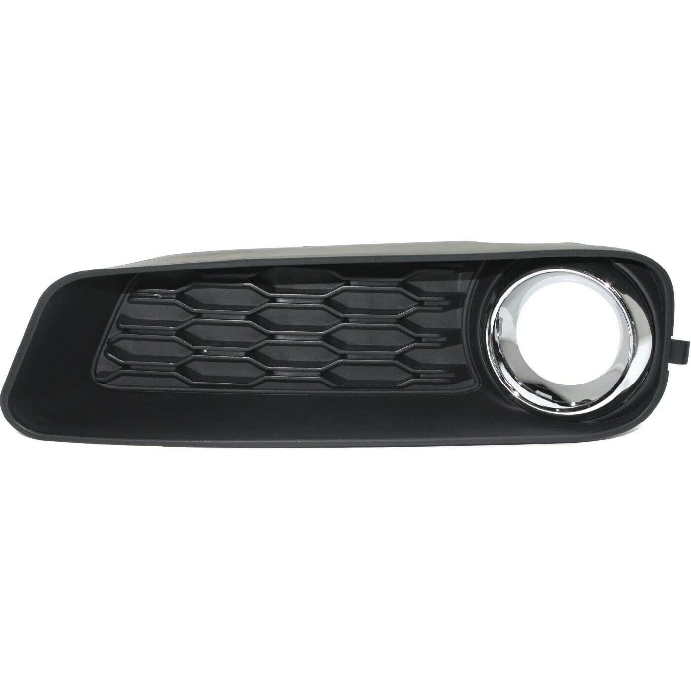 DAT AUTO PARTS Front Left Driver Side Fog Light Cover Grille Trim Replacement For 2011-2014 Dodge Avenger Black With Silver Chrome Ring Textured Pl...