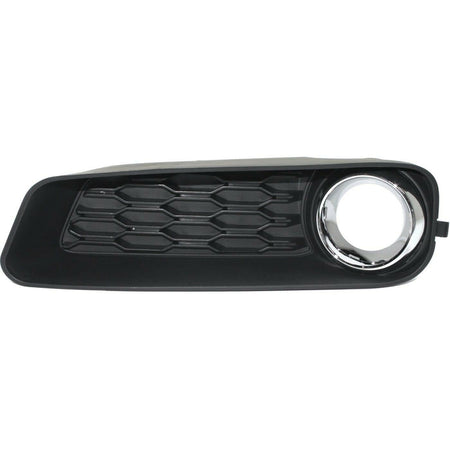DAT AUTO PARTS Front Left Driver Side Fog Light Cover Grille Trim Replacement For 2011-2014 Dodge Avenger Black With Silver Chrome Ring Textured Pl...