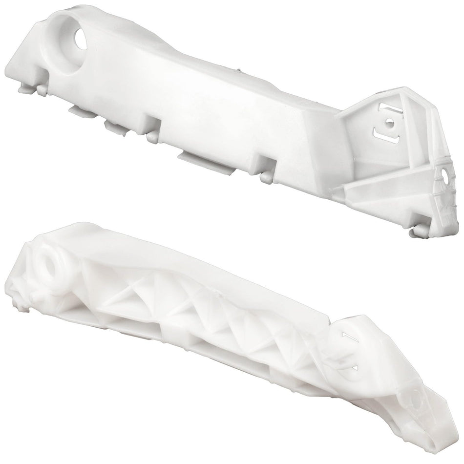 Front Driver & Passenger Side PAIR Bumper Cover Support Mounting Bracket Retainer, Fits 2007-2015 Mazda CX9, White Plastic Textured, MA1042117 MA10...