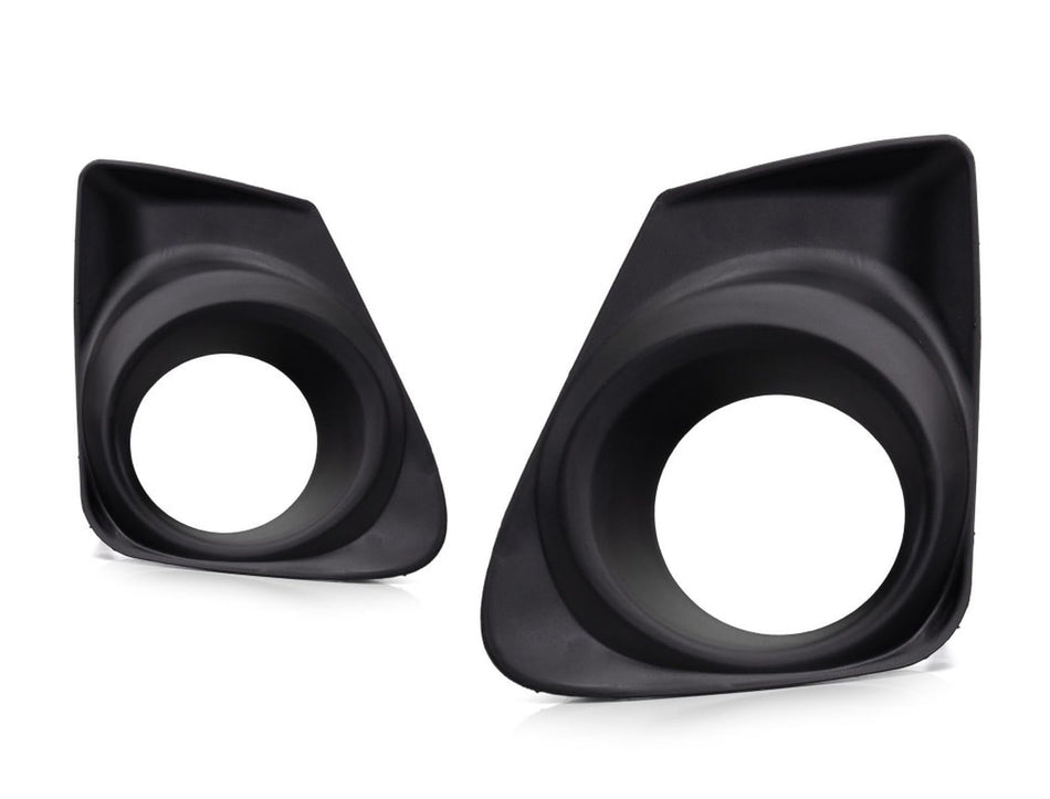 DAT AUTO PARTS Front Right Passenger & Left Driver Side Bumper Fog Light Bezel Cover Grille Set of 2 Replacement For 2011 - 2013 Toyota Corolla Bla...
