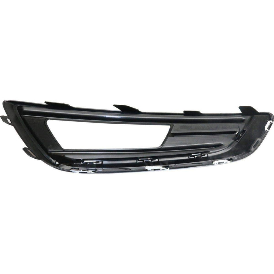 DAT AUTO PARTS Front Left Driver Side Fog Light Hole Bezel Cover Molding Insert Replacement For 2015-2018 Ford Focus Titanium Models Black with Chr...