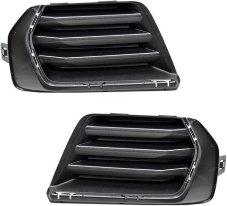 Front Left Driver & Right Passenger Set Of 2 Fog Light Hole Lamp Cover Grille Bumper Insert Pair Replacement For 2021 2022 Chevrolet Colorado Excep...