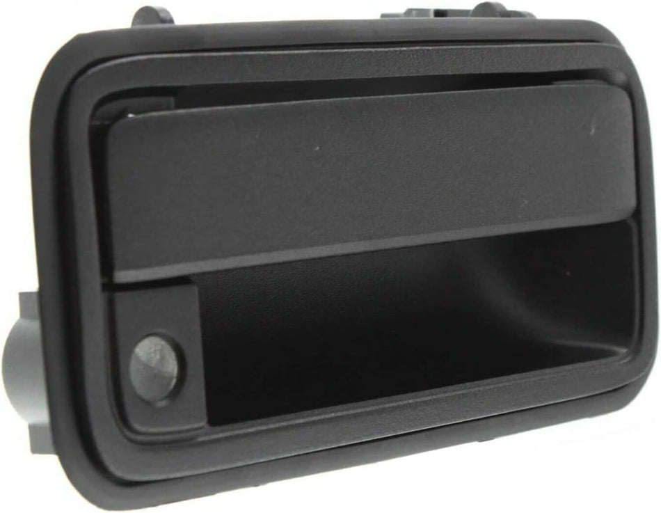 Outside Liftgate Rear Tailgate Door Handle Replacement Fits 1992-2000 Chevrolet GMC Suburban Tahoe Yukon Black Textured Plastic