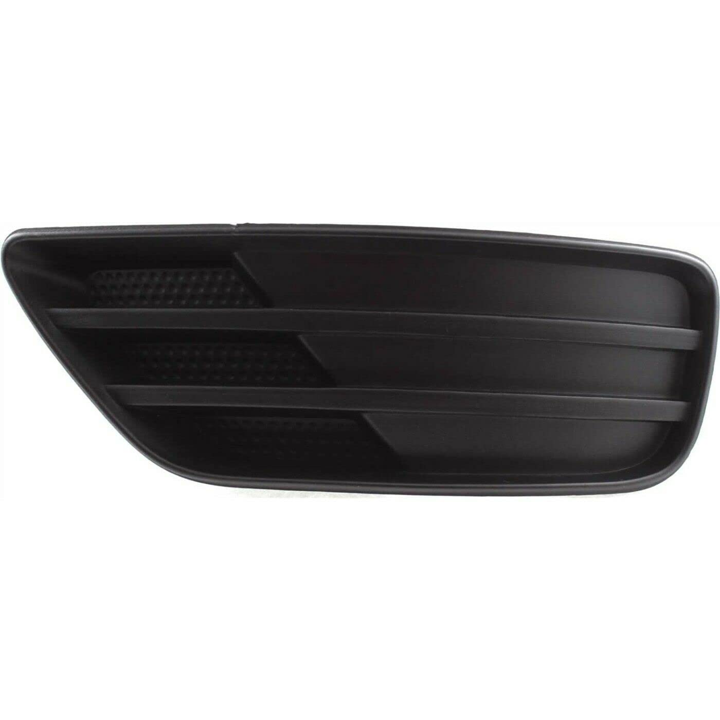 DAT AUTO PARTS Front Left Driver Side Bumper Fog Light Lamp Hole Cover Grille Molding Trim Replacement for 2005-2007 Ford Focus Black Textured Plas...