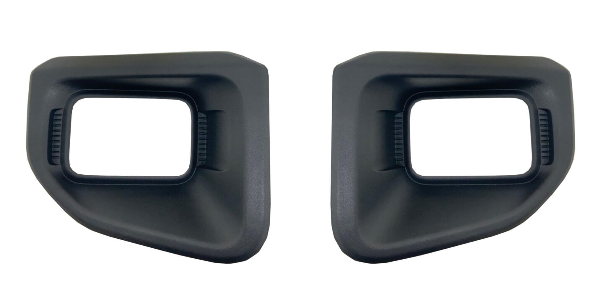 Front Left Driver & Right Passenger Set Fog Light Cover Bezel Trim Molding Pair Replacement For 2020-2022 Ford F450 F550 Super Duty Pickup Truck Bl...