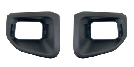 Front Left Driver & Right Passenger Set Fog Light Cover Bezel Trim Molding Pair Replacement For 2020-2022 Ford F450 F550 Super Duty Pickup Truck Bl...