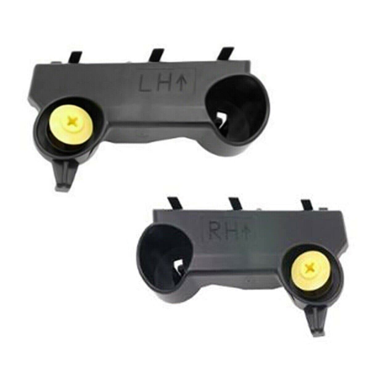 DAT AUTO Front Left Driver & Right Passenger Side Set Outer Bumper Cover Mounting Bracket Retainer Pair Replacement For 2019-2025 Nissan Altima Bla...