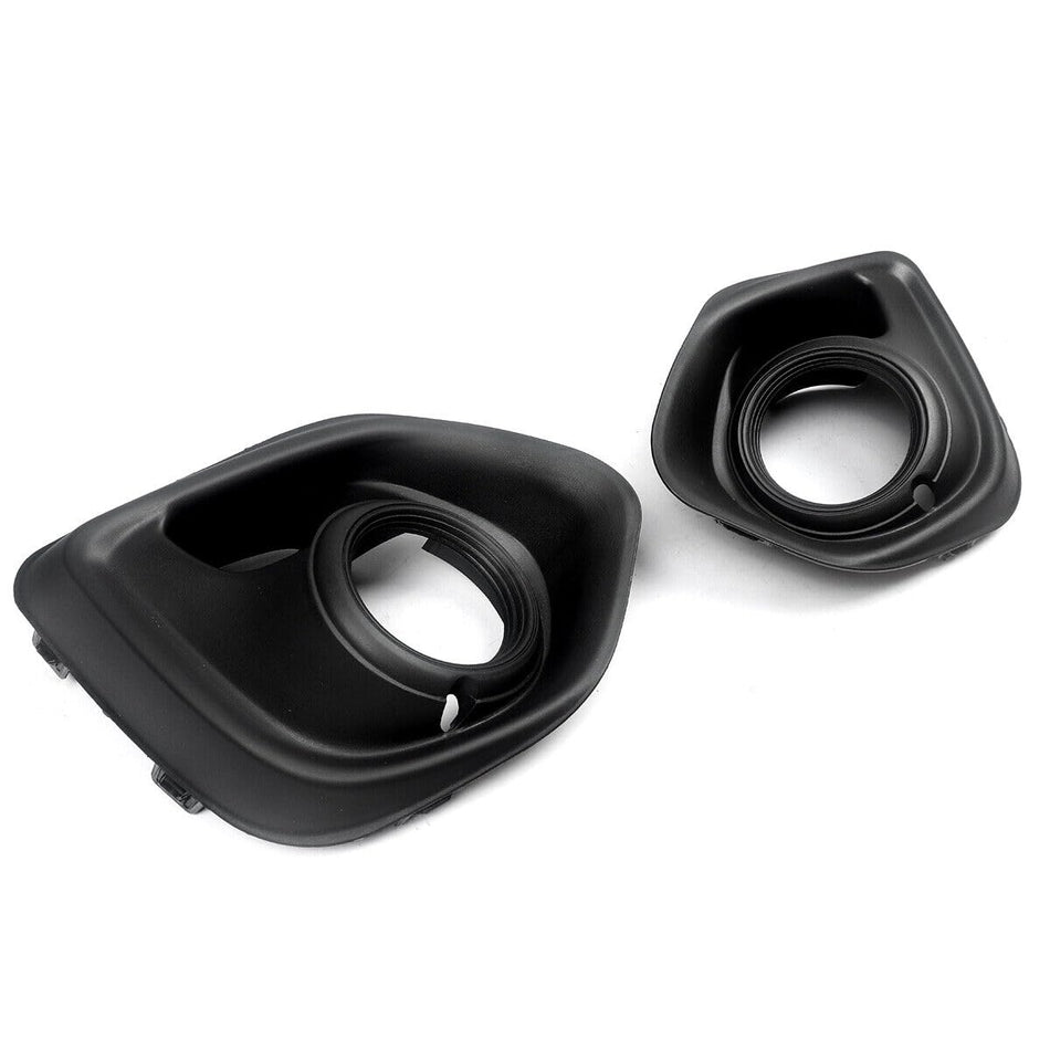 DAT Front Left Driver & Right Passenger Side Fog Light Cover Lamp Hole Bezel Trim Insert Replacement For 2013-2015 Mitsubishi Outlander Sport Black...