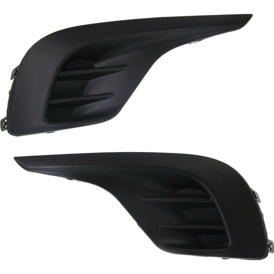 Front Driver and Passenger Side Fog Light Hole Cover Insert 2 Set of 2 Fits 2011-2013 Toyota Highlander Base Limited SE Plus TO1038153