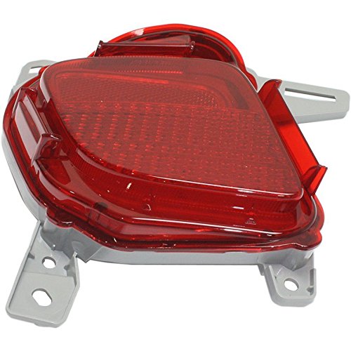 Rear Passenger Side Bumper Reflector Fits 2014-2019 Toyota Highlander 2014-2019 Highlander 2014-2019 Highlander Hybrid Red Lens TO1185108
