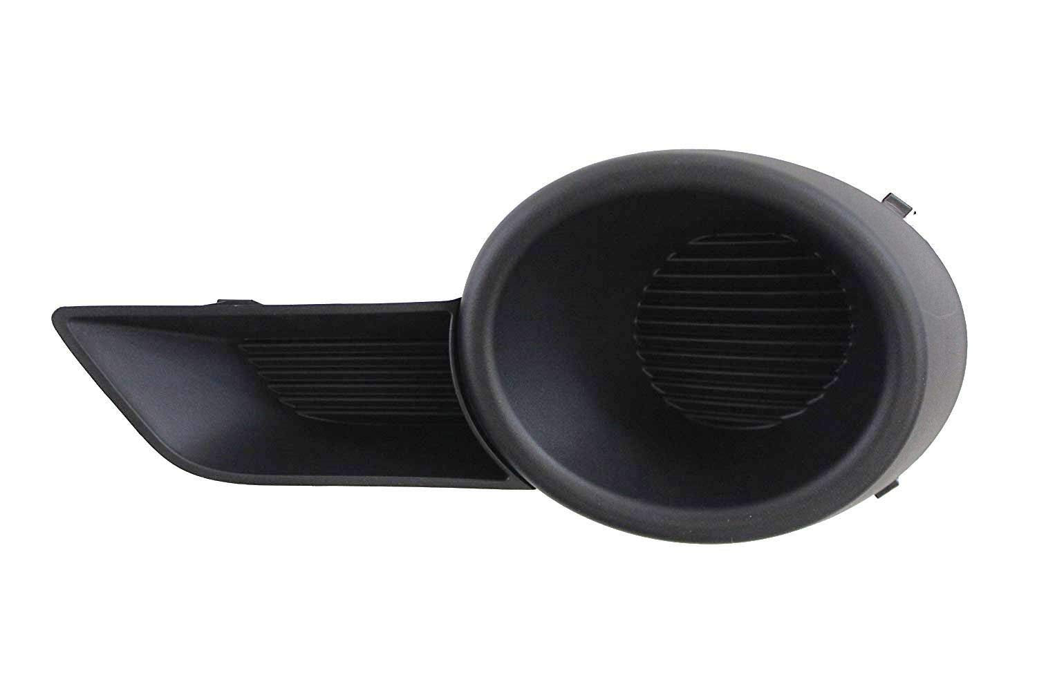 DAT AUTO PARTS Front Left Driver Side Fog Light Cover Replacement for 2008 - 2010 Toyota Highlander Black Textured TO1038120 814820E050
