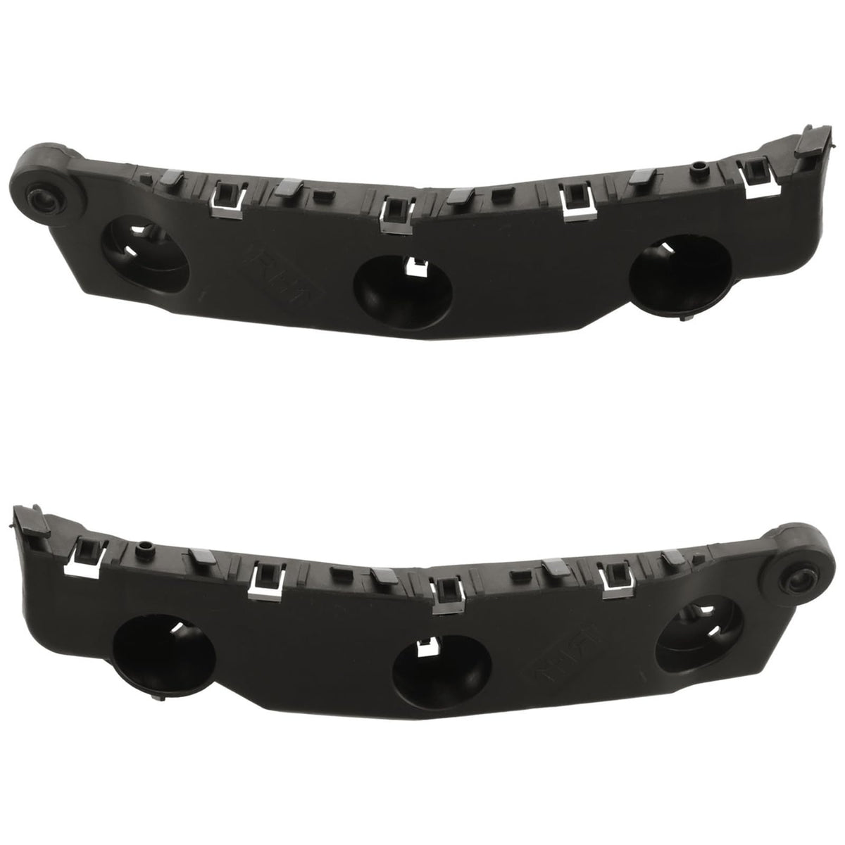 Front Left Driver & Right Passenger Side PAIR Outer Bumper Cover Support Mounting Bracket, Fits 2021-2026 Nissan Rogue, Japan Built, Black Textured...