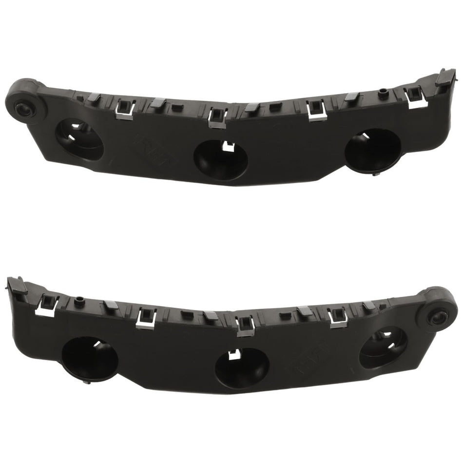 Front Left Driver & Right Passenger Side PAIR Outer Bumper Cover Support Mounting Bracket, Fits 2021-2026 Nissan Rogue, Japan Built, Black Textured...
