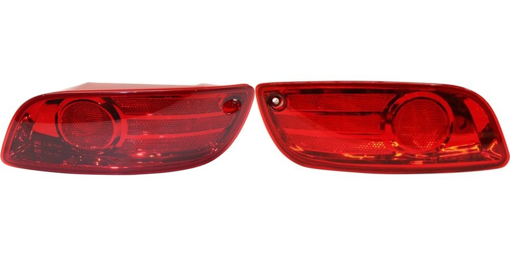DAT AUTO PARTS REAR BUMPER COVER REFLECTOR SET OF TWO REPLACEMENT FOR 2007-2009 HYUNDAI SANTA FE LEFT DRIVER AND RIGHT PASSENGER SIDE PAIR HY283010...