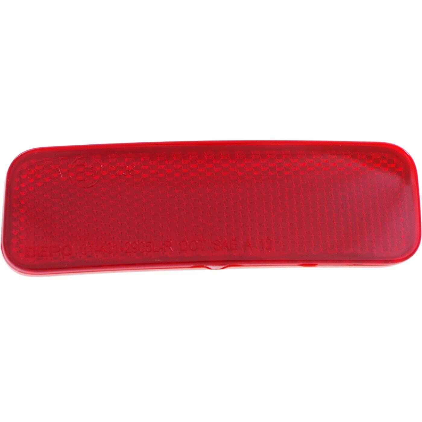 DAT AUTO PARTS Rear Left Driver Side Bumper Cover Marker Light Reflector Lamp Insert Replacement For 2014-2024 Ford Transit Van Red Plastic Lens FO...