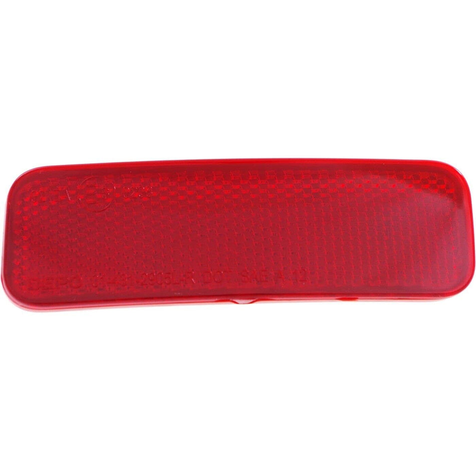 DAT AUTO PARTS Rear Left Driver Side Bumper Cover Marker Light Reflector Lamp Insert Replacement For 2014-2024 Ford Transit Van Red Plastic Lens FO...