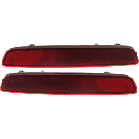 Rear Left Driver & Right Passenger Side Pair Bumper Cover Reflector Lamp Marker Light Set of 2 Replacement For 2010-2015 GMC Terrain 2013-2016 Chev...