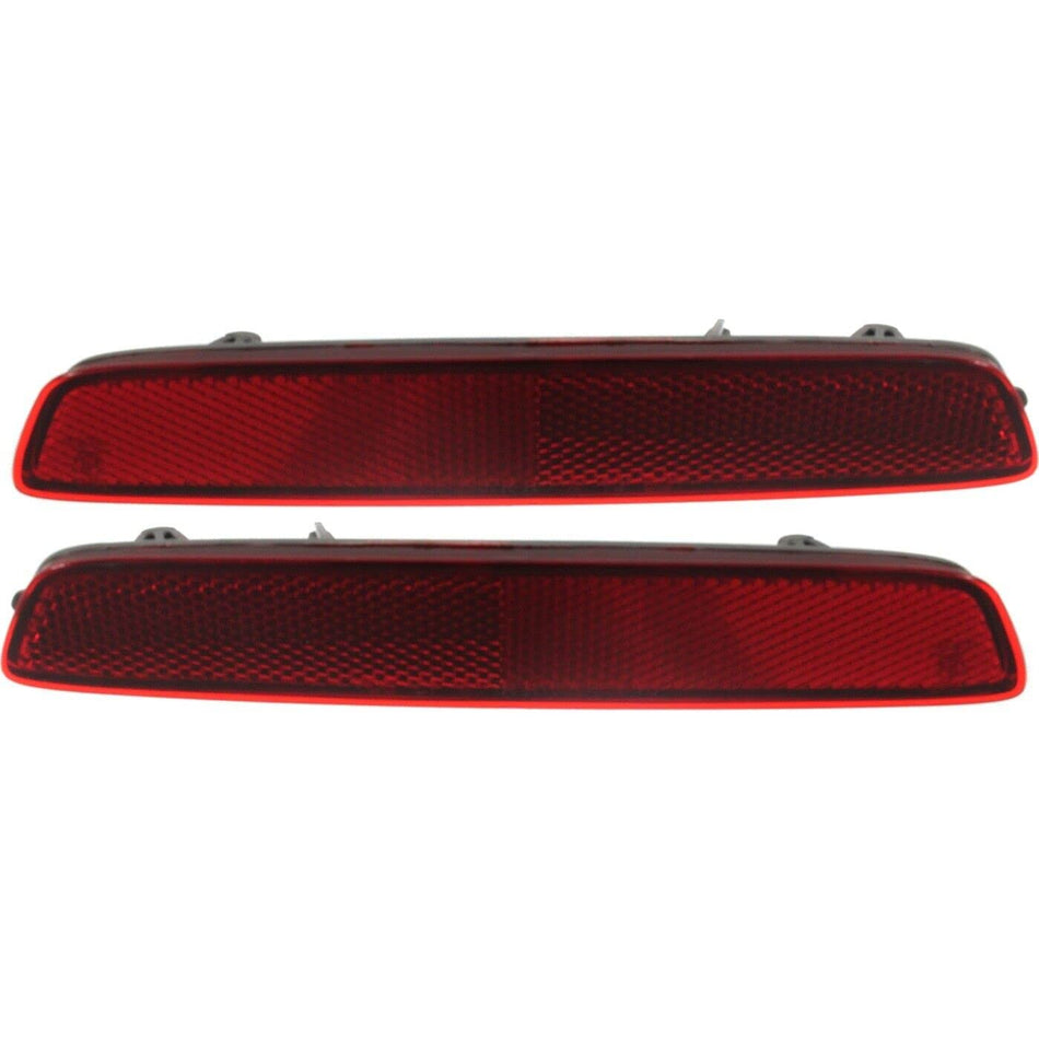 Rear Left Driver & Right Passenger Side Pair Bumper Cover Reflector Lamp Marker Light Set of 2 Replacement For 2010-2015 GMC Terrain 2013-2016 Chev...