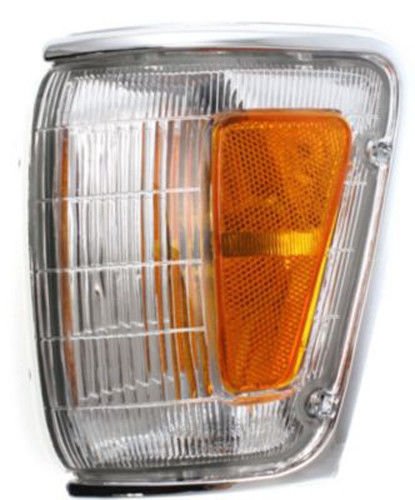 DAT AUTO PARTS Front Left Driver Side Parking Light Corner Lamp Replacement For 1989-1991 Toyota Pickup 4WD Models Clear & Orange Amber Lens TO2520...