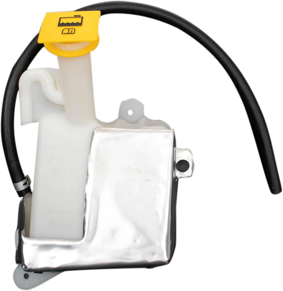 Engine Coolant Recovery Bottle Overflow Tank with Cap Hose and Heatshield Fits 2003-2005 Dodge Neon SRT-4 White Textured CH3014108