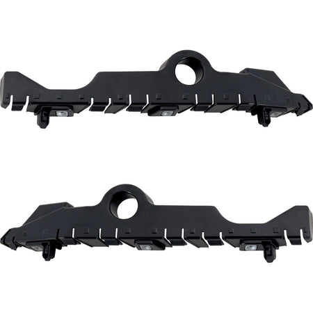 Front Right Passenger & Left Driver Side Pair Bumper Cover Guide Bracket Replacement For 2019-2025 Chevrolet Chevy Silverado 1500 Black Textured Ma...