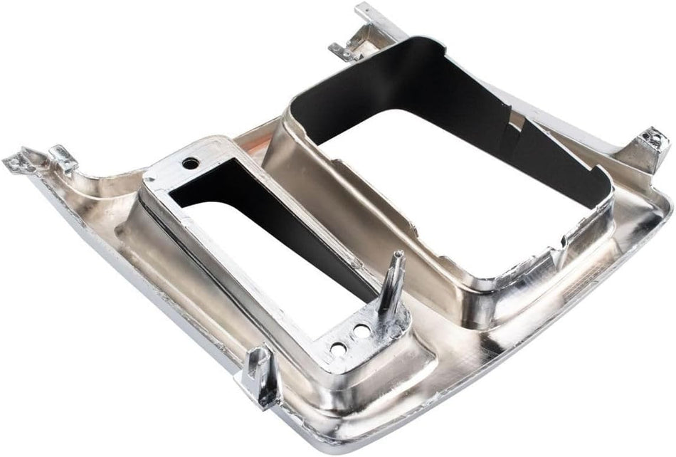 DAT AUTO PARTS Front Right Passenger Side Head Light Door Molding Insert Bezel Cover Grille Trim Replacement For 1980-1986 Ford Bronco Silver Chrom...