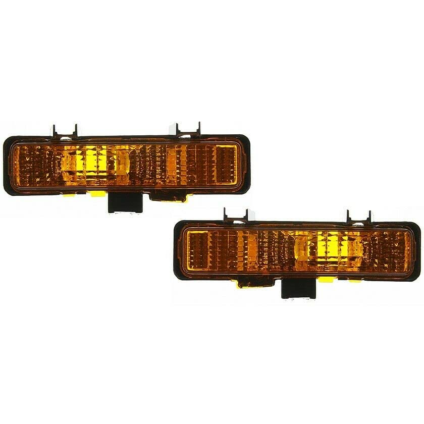 DAT AUTO PARTS Front Left Driver & Right Passenger Side Corner Park Turn Signal Marker Lamp Lens Set Of 2 Replacement For 1982-1993 GMC S10 Pickup ...