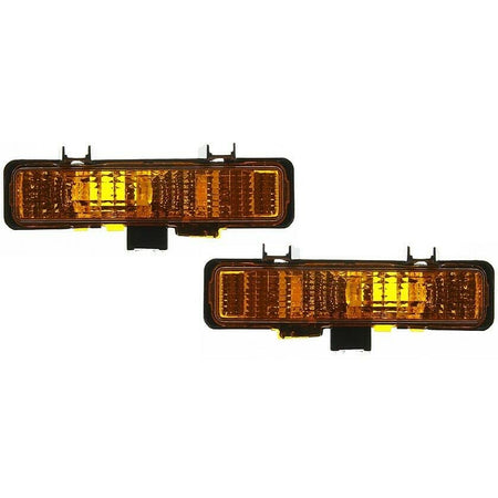 DAT AUTO PARTS Front Left Driver & Right Passenger Side Corner Park Turn Signal Marker Lamp Lens Set Of 2 Replacement For 1982-1993 GMC S10 Pickup ...