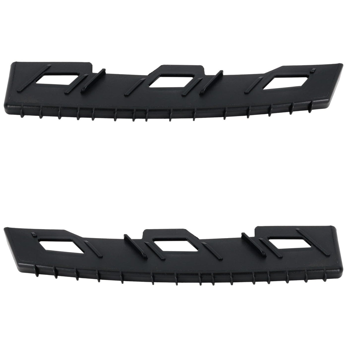 Front Driver & Passenger Side SET OF 2, Upper Bumper Cover Support Bracket, For 2017-2019 Kia Niro EXCEPT 2019 EV Model, Durable Textured Black Pla...