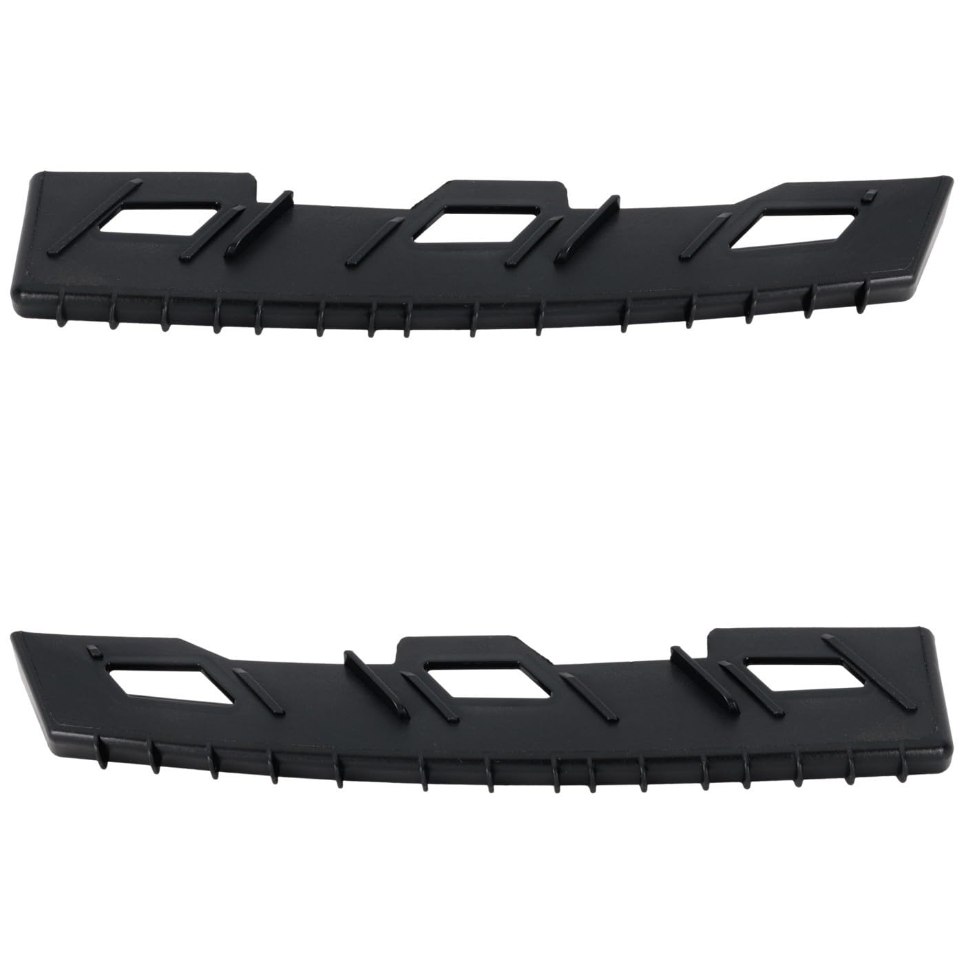 Front Driver & Passenger Side SET OF 2, Upper Bumper Cover Support Bracket, For 2017-2019 Kia Niro EXCEPT 2019 EV Model, Durable Textured Black Pla...