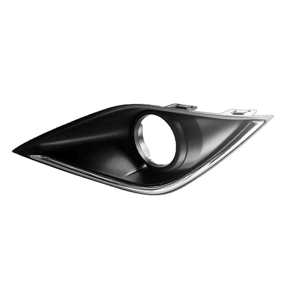 DAT AUTO PARTS Front Right Passenger Side Fog Light Bezel Replacement For 16 - 18 Mitsubishi Outlander Black & Silver Textured MI1039122 6400G244